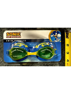 Sonic The Hedgehog Swim Goggles Kids 3+ Anti-Fog Adjustable Strap SEGA New